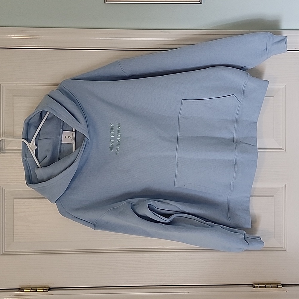 NWOT Unfinished Light Blue Hoodie Size S